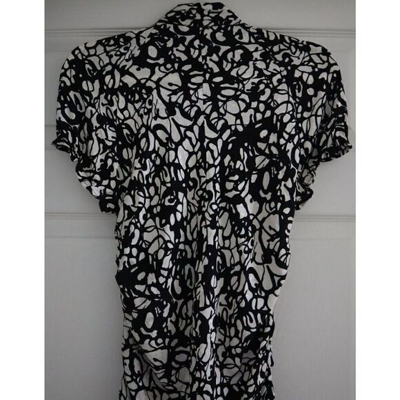 Les Hommes Femme Women's Sz 46 White/Black Abito Lungo Incanto Silk Dress $1077 - Picture 5 of 11